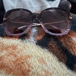 Coach Dark Sunglasses with Patterned Arms